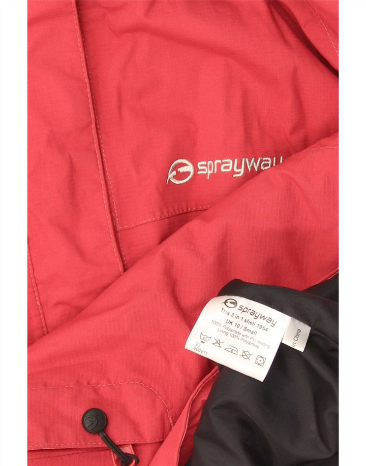 Женская дождевик с капюшоном Sprayway UK 10, маленький красный полиамид