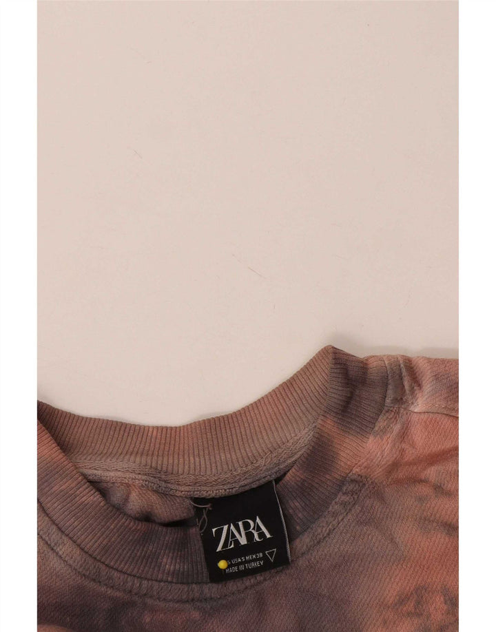 Мужской свитшот свободного кроя Zara, маленький разноцветный джемпер тай-дай