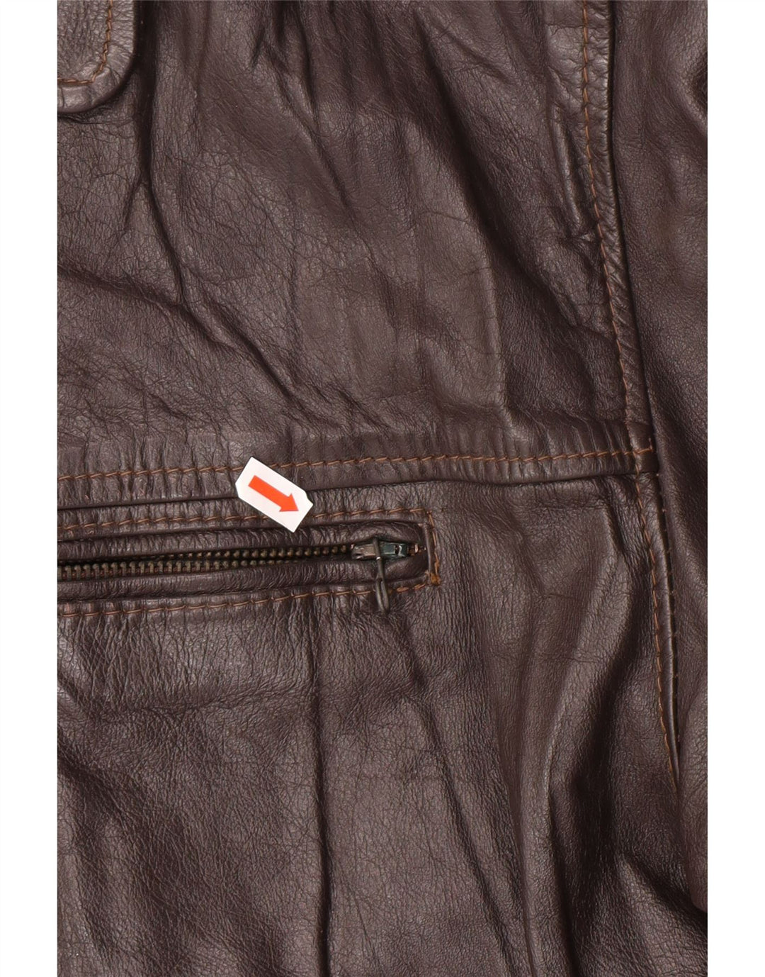 Мужская кожаная куртка VINTAGE UK 42 XL коричневая кожа