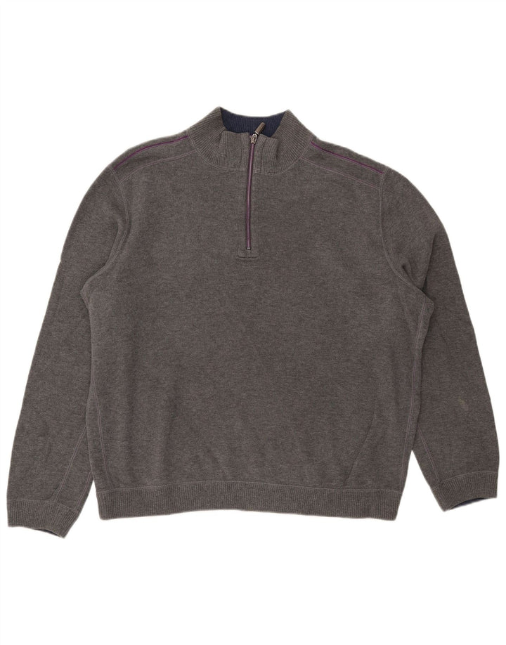 TOMMY BAHAMA Мужской свитер с воротником на молнии XL Серый