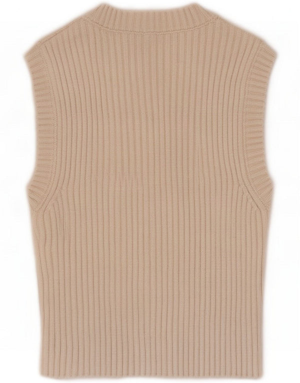 Zara Женский укороченный жилет UK 10 Small Beige