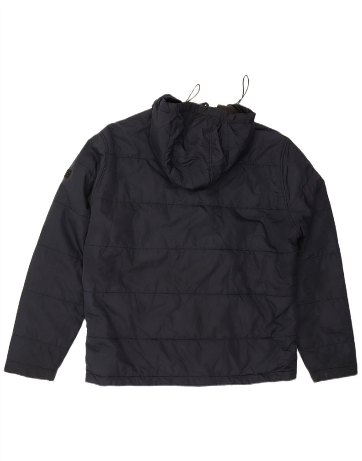 Мужская утепленная куртка Jack & Jones с капюшоном UK 42 XL Темно-синий полиэстер