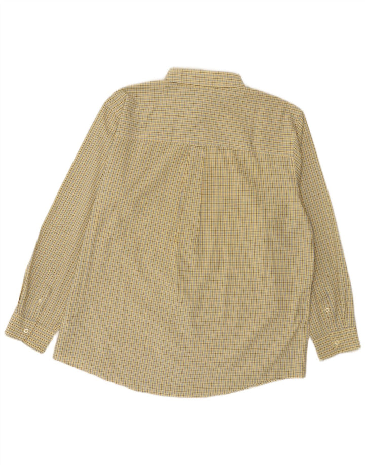 Мужская рубашка Chaps Easy Care XL, желтая клетка в клетку, хлопок