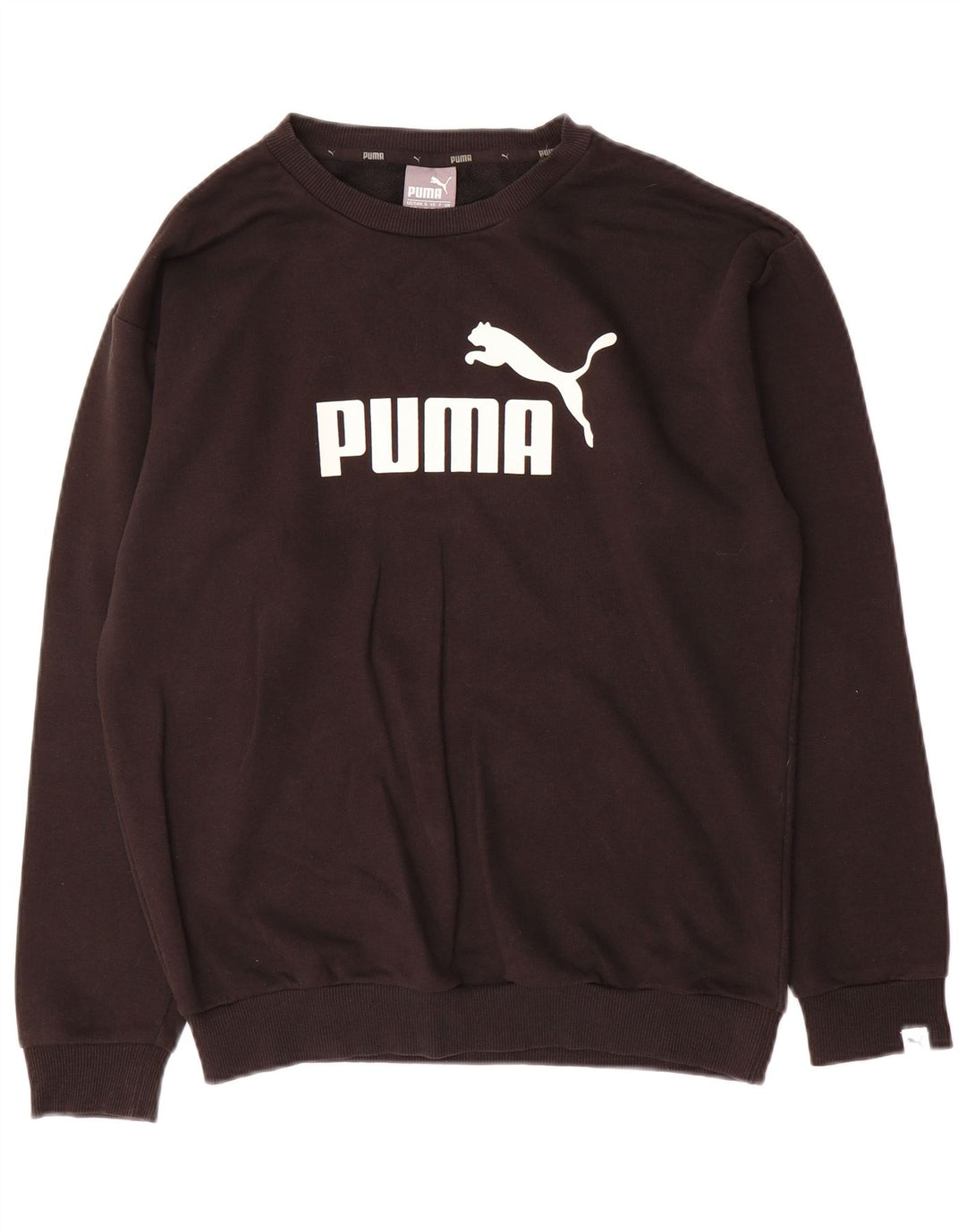 Женский джемпер большого размера с рисунком Puma UK 10, маленький черный