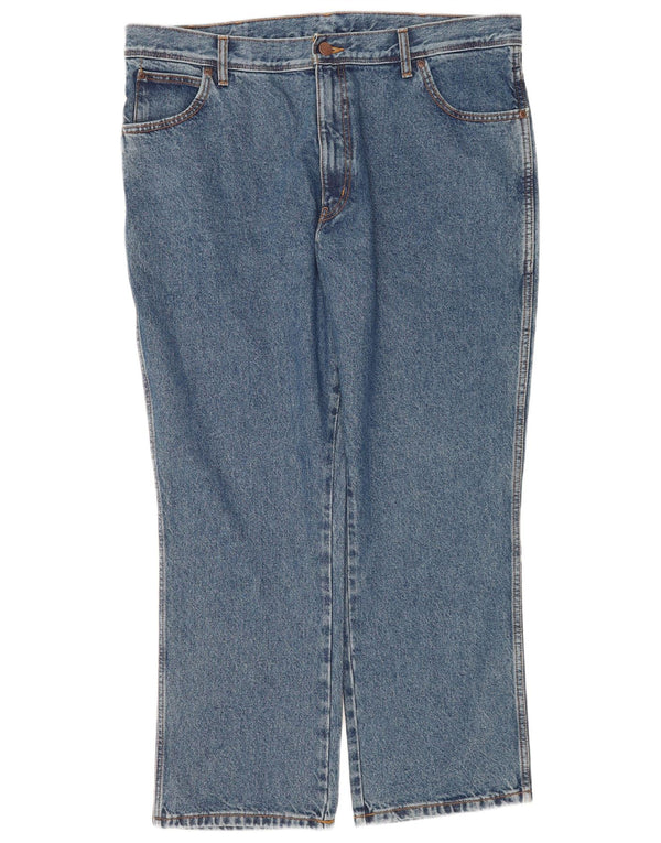 Мужские прямые джинсы Wrangler стандартного кроя W40 L30, синий хлопок