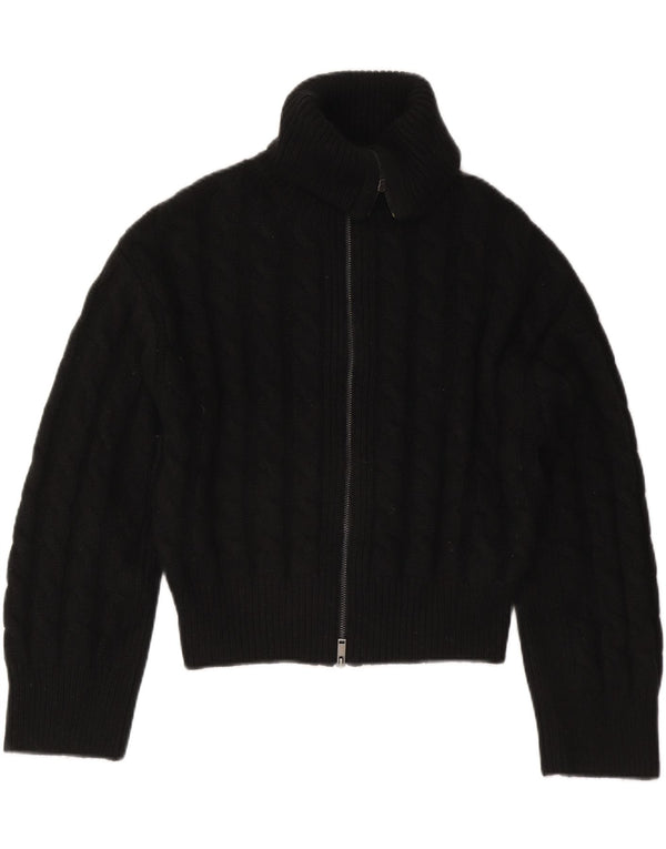 Женский укороченный кардиган оверсайз Cos, Великобритания, 10, маленький, черный, шерстяной