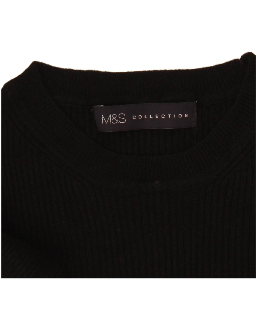 Женский джемпер с круглым вырезом Marks & Spencer, Великобритания 10, маленький черный