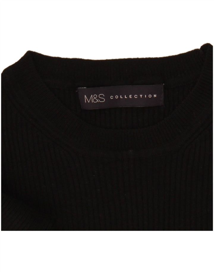 Женский джемпер с круглым вырезом Marks & Spencer, Великобритания 10, маленький черный
