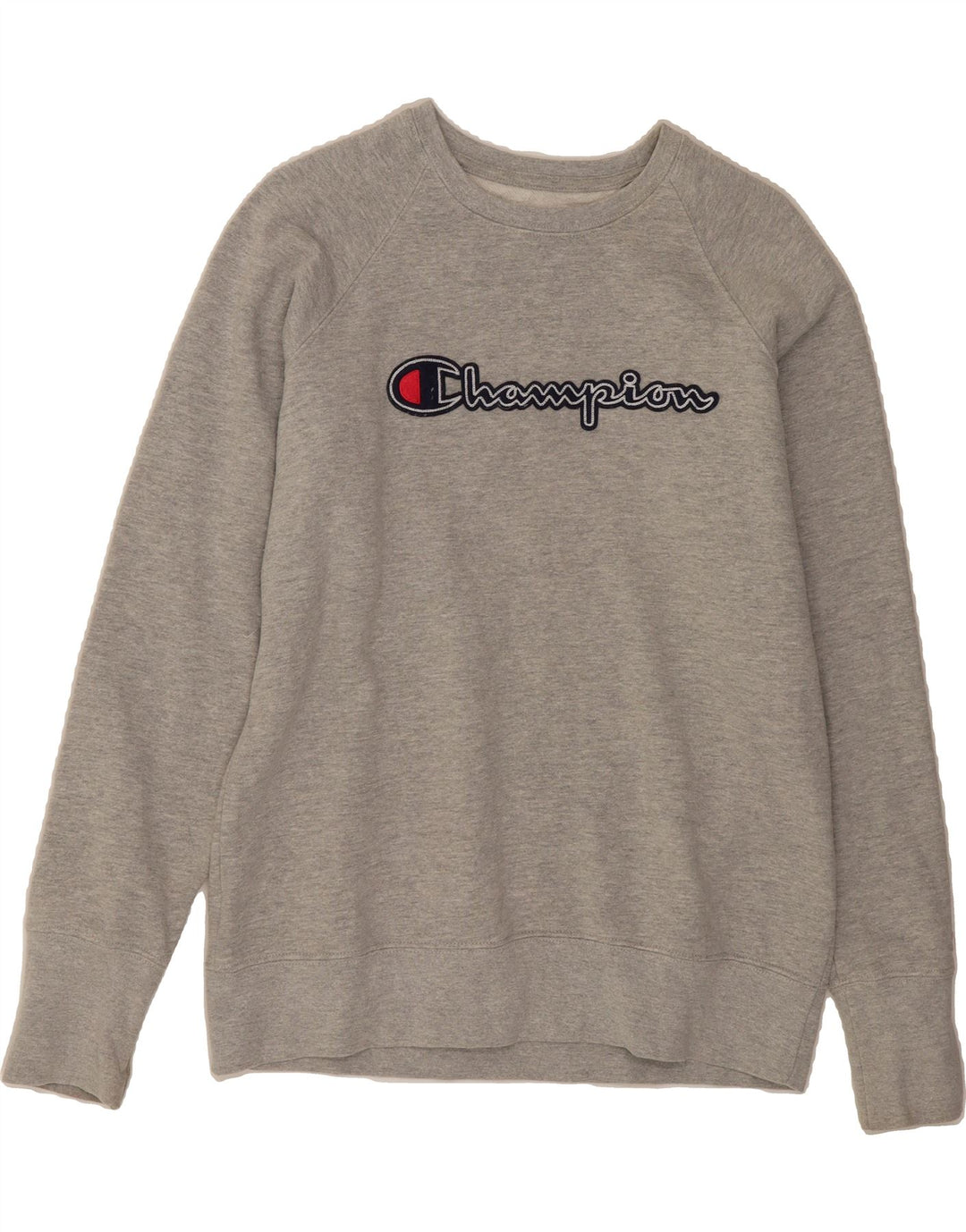 CHAMPION Mens Graphic Sweatshirt Jumper Small Grey Cotton Vintage Champion and Second-Hand Champion from Messina Hembry 