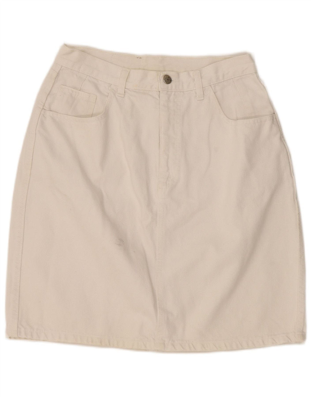 CARRERA Женская джинсовая юбка IT 42 Medium W32 Белый хлопок