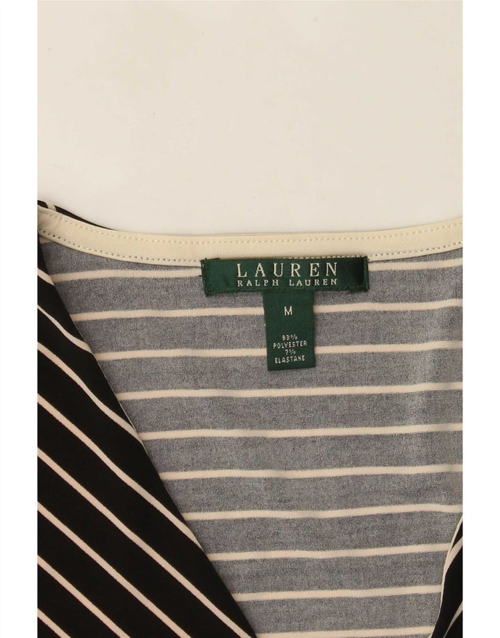 Женская туника с рукавом 3/4 Ralph Lauren UK 12, средний черный с шевроном