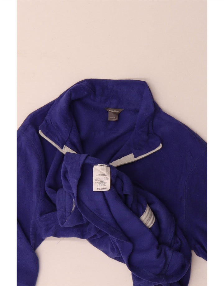 Женская флисовая куртка Eddie Bauer UK 16, большой фиолетовый полиэстер