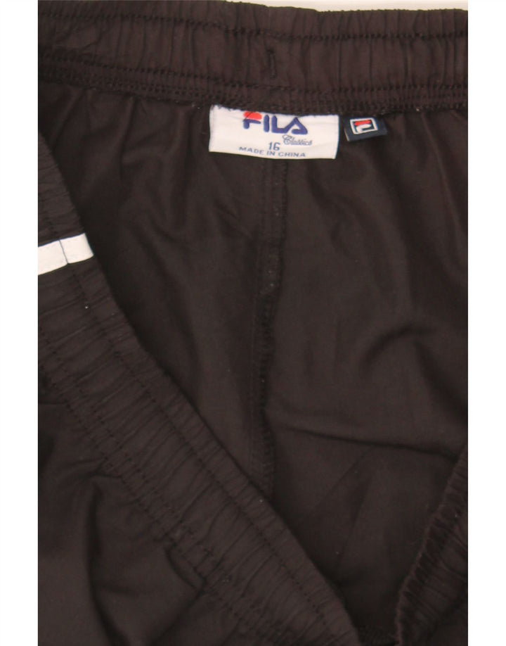 FILA Boys Sport Shorts 15-16 Years  Black Vintage Fila and Second-Hand Fila from Messina Hembry 