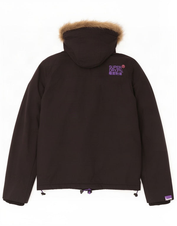 Женская ветровка с капюшоном Superdry UK 16, большая черная