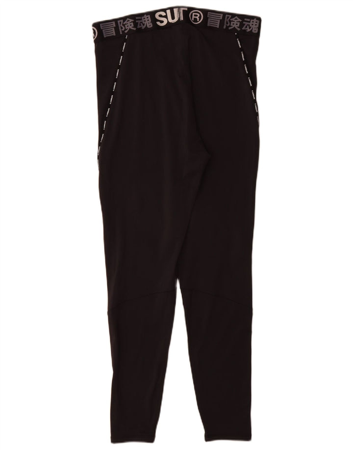 Женские леггинсы с рисунком Superdry UK 18 XL, черный полиэстер