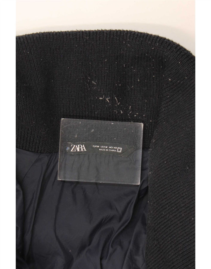 Мужская стеганая куртка свободного кроя Zara UK 38, средний темно-синий