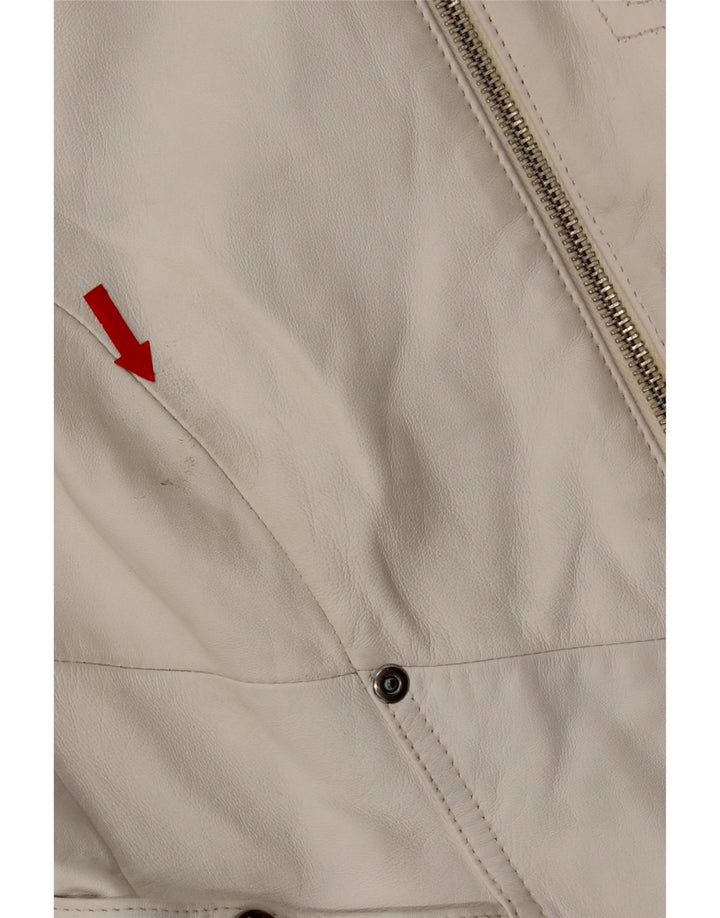 Женская кожаная косуха Conbipel IT 42 Medium White Leather