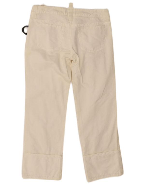 Женские укороченные брюки Emporio Armani UK 8 Small W28 L24 Off White