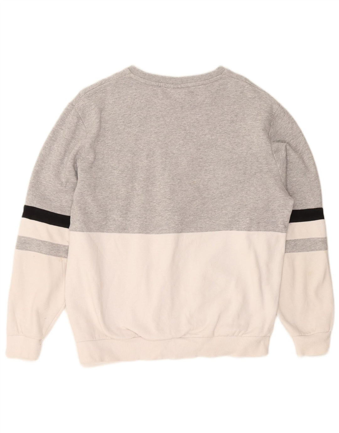 Fila Мужской свитшот с графическим рисунком, маленький серый хлопковый джемпер с цветными блоками