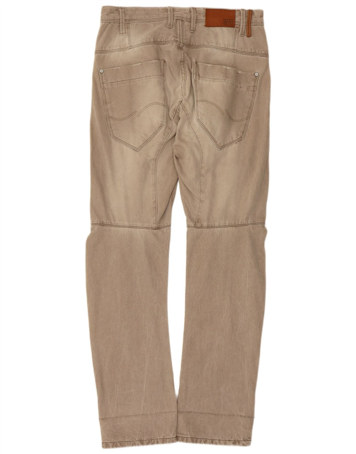 Мужские прямые брюки карго Jack & Jones W34 L31 коричневые