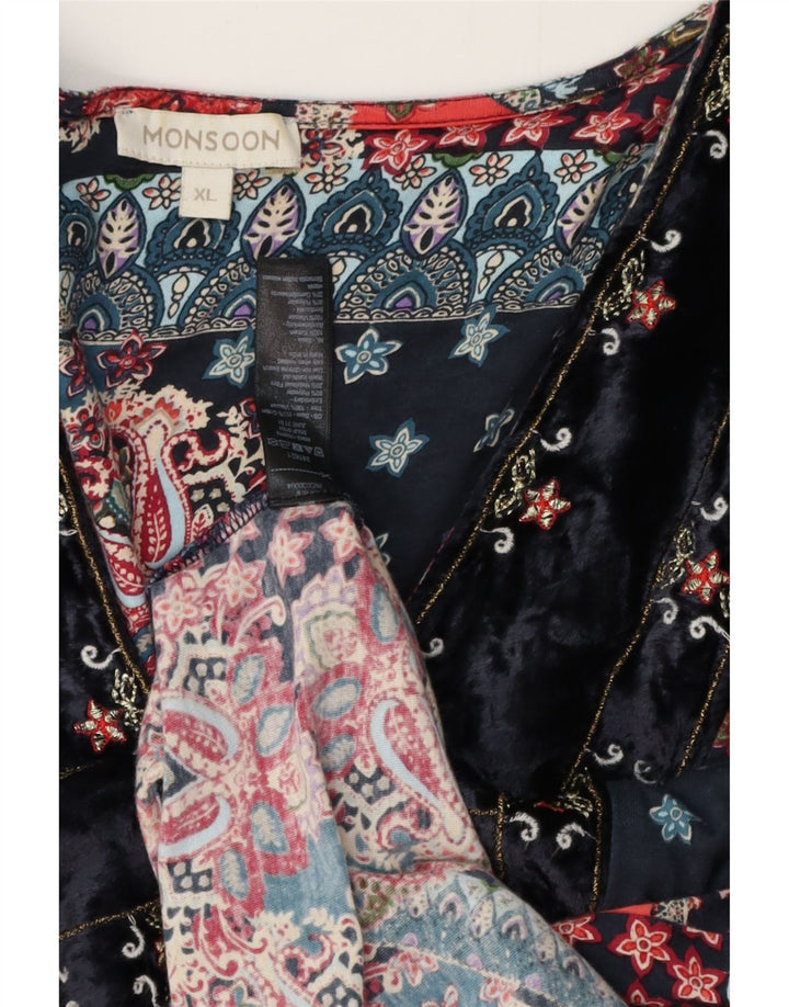 Женское многоуровневое платье оверсайз Monsoon UK 18 XL, разноцветный хлопок