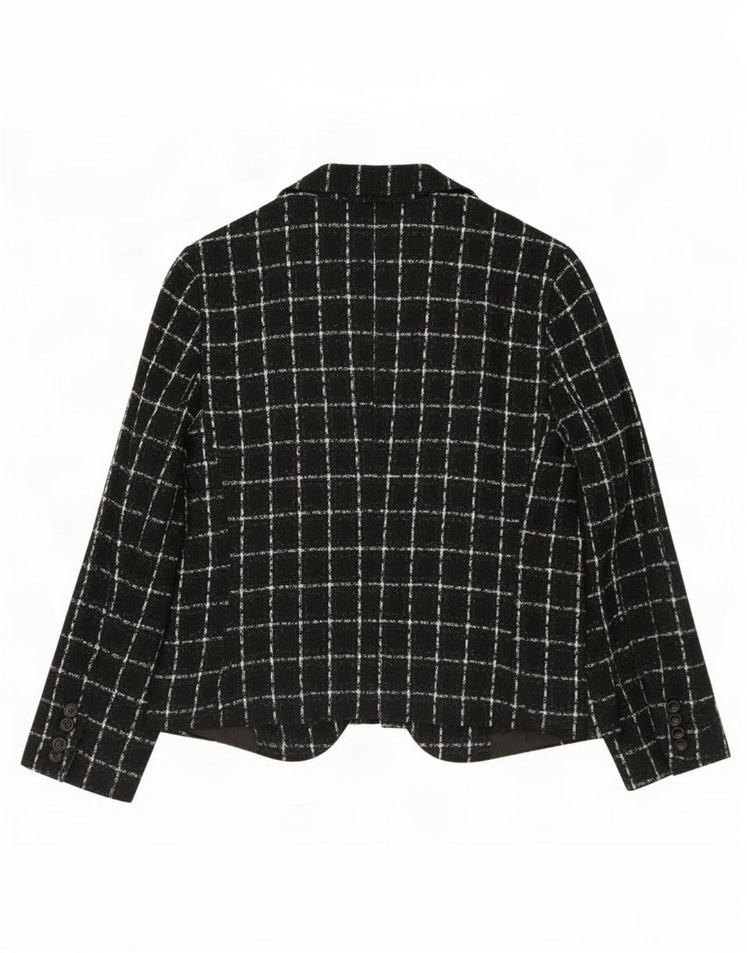Женский пиджак на 1 пуговице Zara EU 44 XL, черный акрил в клетку