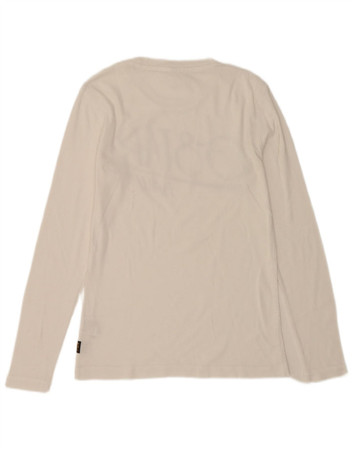 G-Star Мужской топ с рисунком, длинный рукав, средний белый хлопок, хлопок