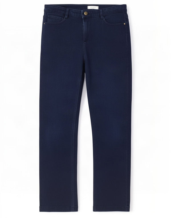 Женские прямые джинсы Marks & Spencer UK 12, средние W30 L29, темно-синие, хлопок