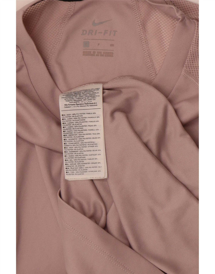 Женская футболка Nike Dri Fit Top UK 10, маленький розовый полиэстер