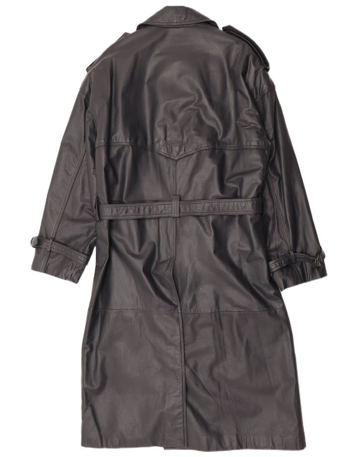 Мужское кожаное двубортное пальто Machiavelli IT 48 Medium Grey Leather
