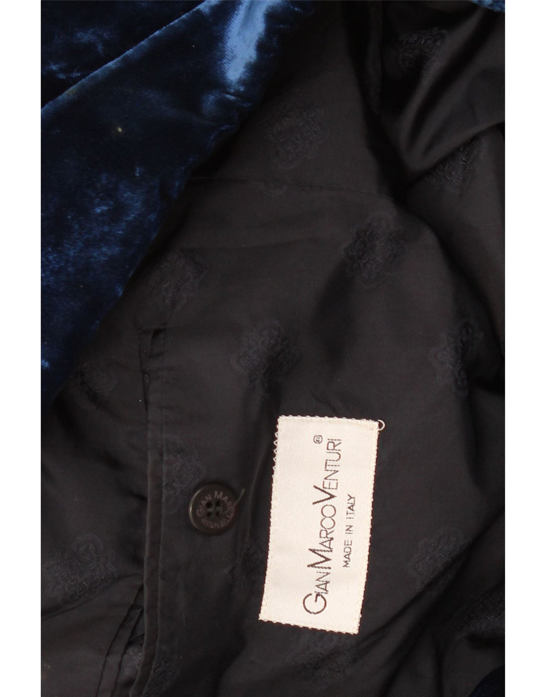 Винтажный мужской бархатный пиджак с 1 пуговицей, Великобритания 38, средний темно-синий