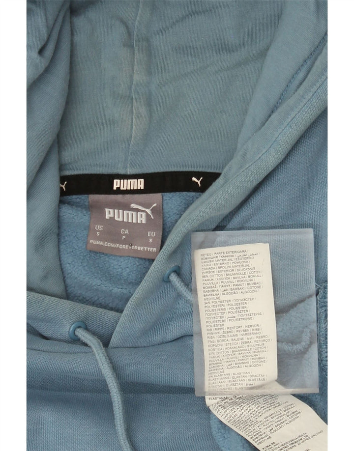 Мужской джемпер с капюшоном Puma, маленький синий, хлопок