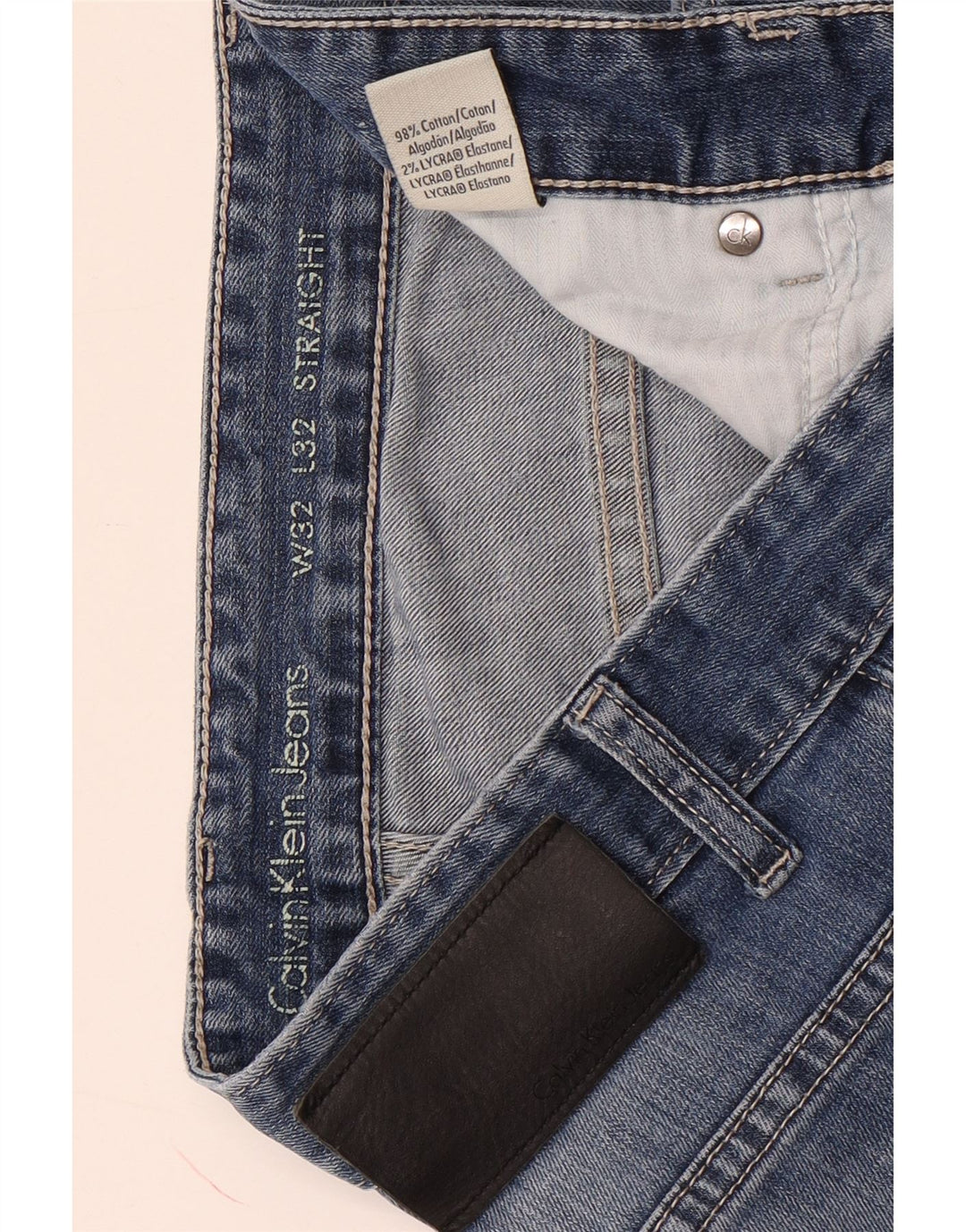 Мужские прямые джинсы Calvin Klein W32 L32, синий хлопок