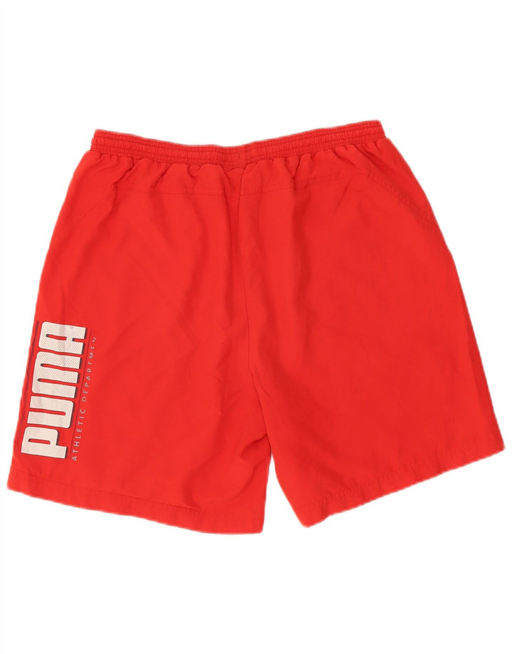 Мужские спортивные шорты Puma с рисунком, большие красные, полиэстер