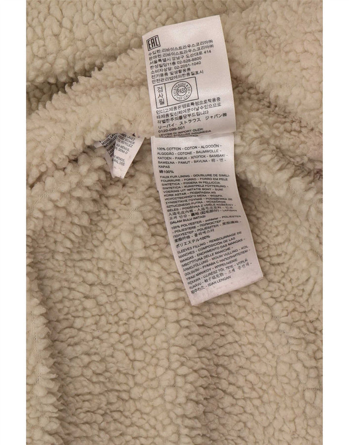 Мужская джинсовая куртка-шерпа Levi's UK 36, маленькая, серая, хлопок