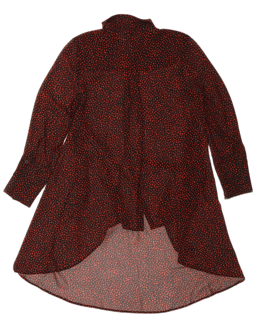 Женское платье-рубашка с длинным рукавом MINT VELVET UK 12, средний черный в пятнистый цвет