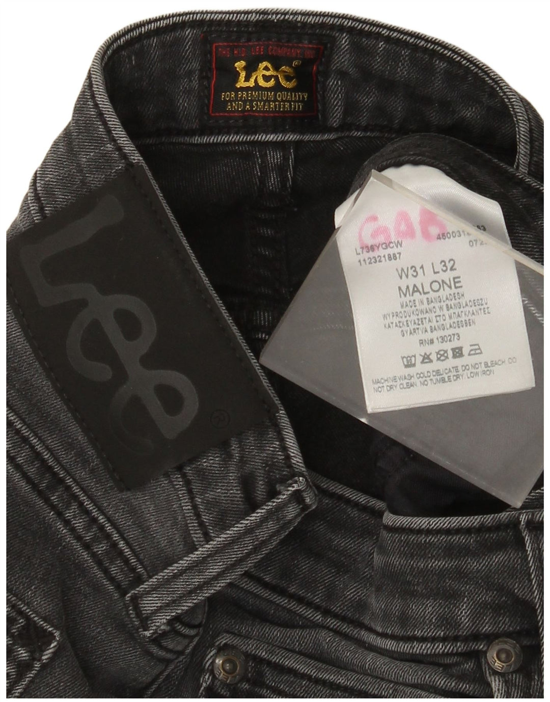 Мужские джинсы Lee Malone Slim W31 L27, серый хлопок