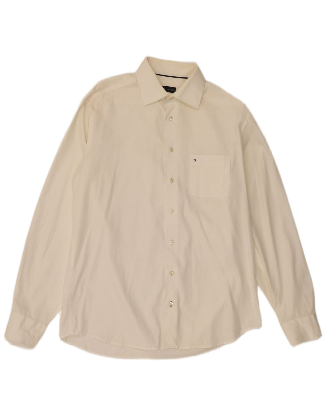 Мужская рубашка Tommy Hilfiger, размер 39, 15, 1/2, средний, белый, хлопок