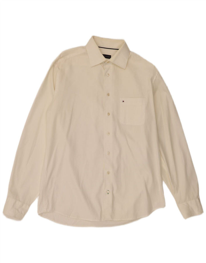 Мужская рубашка Tommy Hilfiger, размер 39, 15, 1/2, средний, белый, хлопок