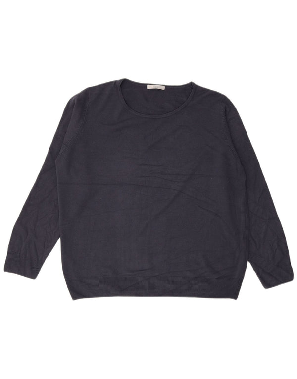 Женский джемпер с вырезом «лодочка» MARKS & SPENCER UK 20 2XL, темно-синий