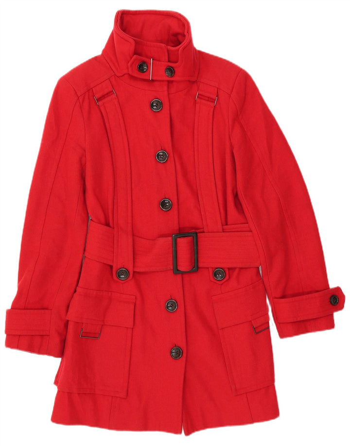 Женское пальто ZARA UK 12, средний красный, шерсть