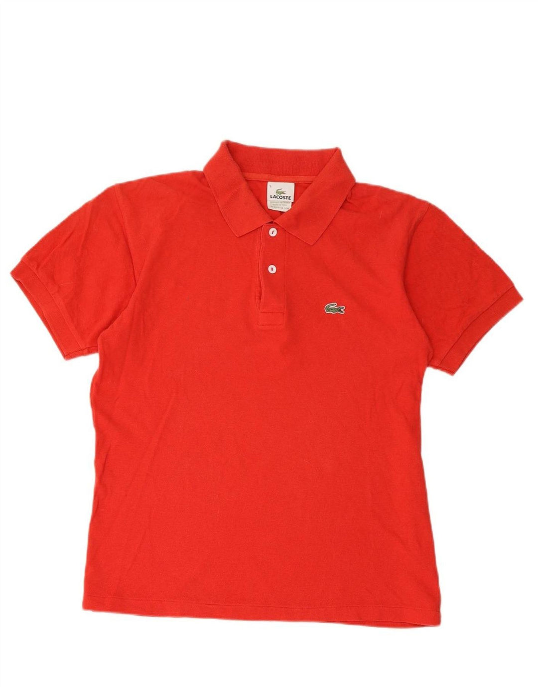 LACOSTE Mens Polo Shirt Size 5 Large Red Cotton