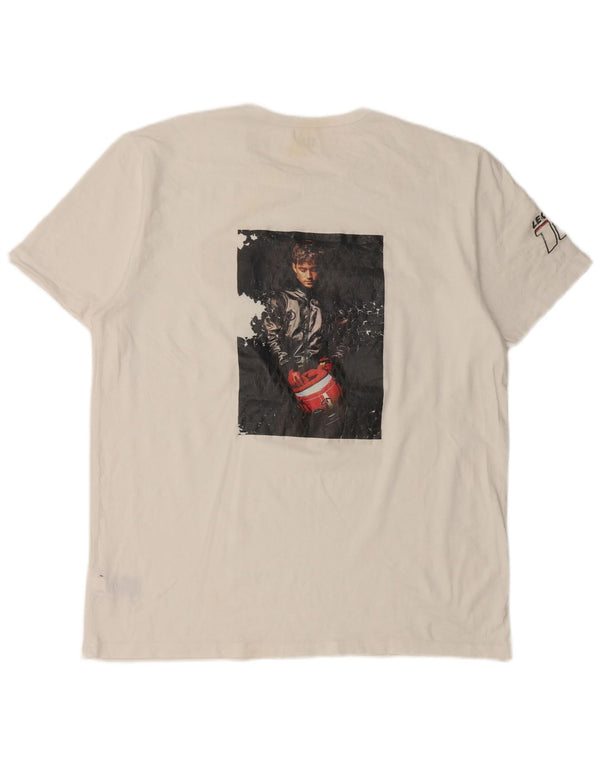 Мужская футболка Gap Ferrari с рисунком Top XL, белый хлопок