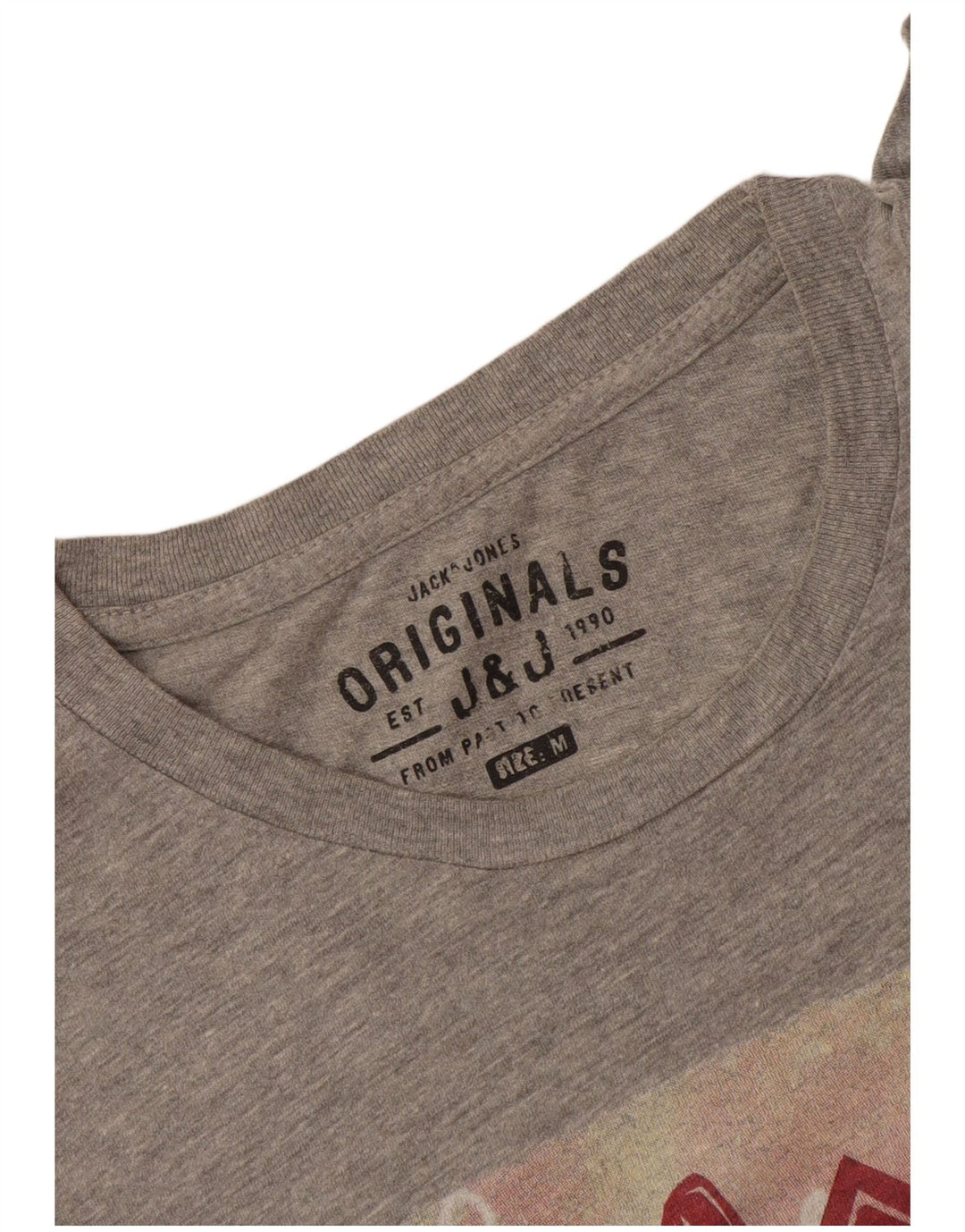 Мужская футболка с рисунком Jack & Jones, средний серый