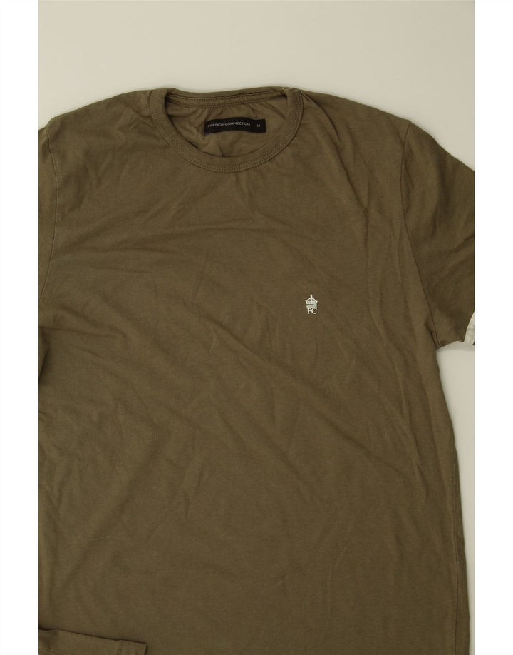 FRENCH CONNECTION Mens T-Shirt Top Medium Khaki Cotton Vintage French Connection and Second-Hand French Connection from Messina Hembry 