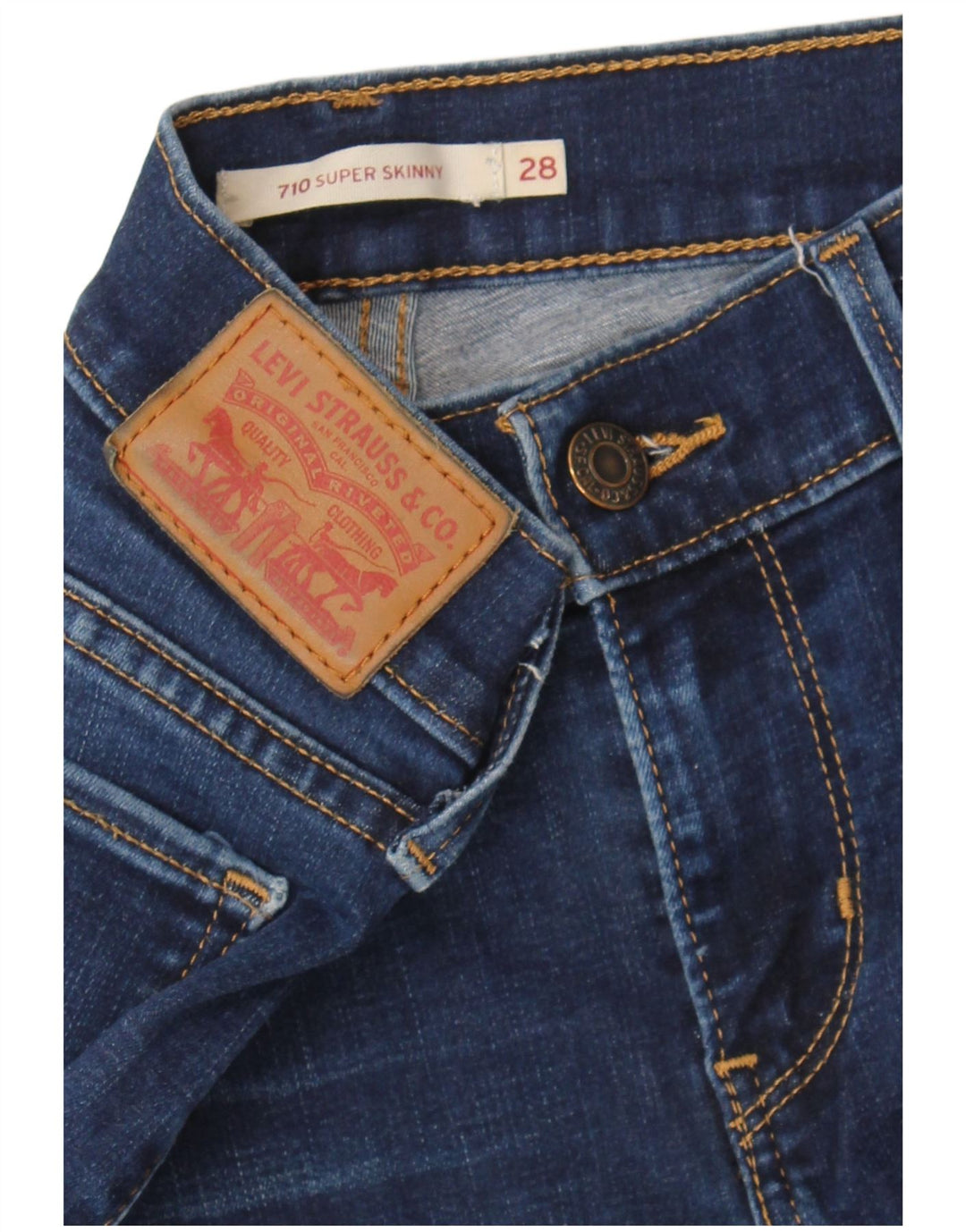 Женские джинсы Levi's 710 Super Skinny W28 L29 Темно-синие