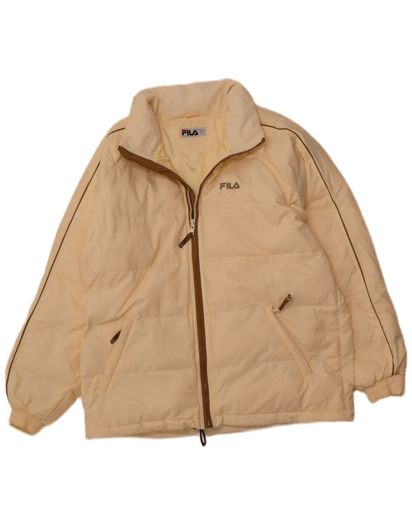 Мужская стеганая куртка FILA UK 40, большая, желтая, полиэстер