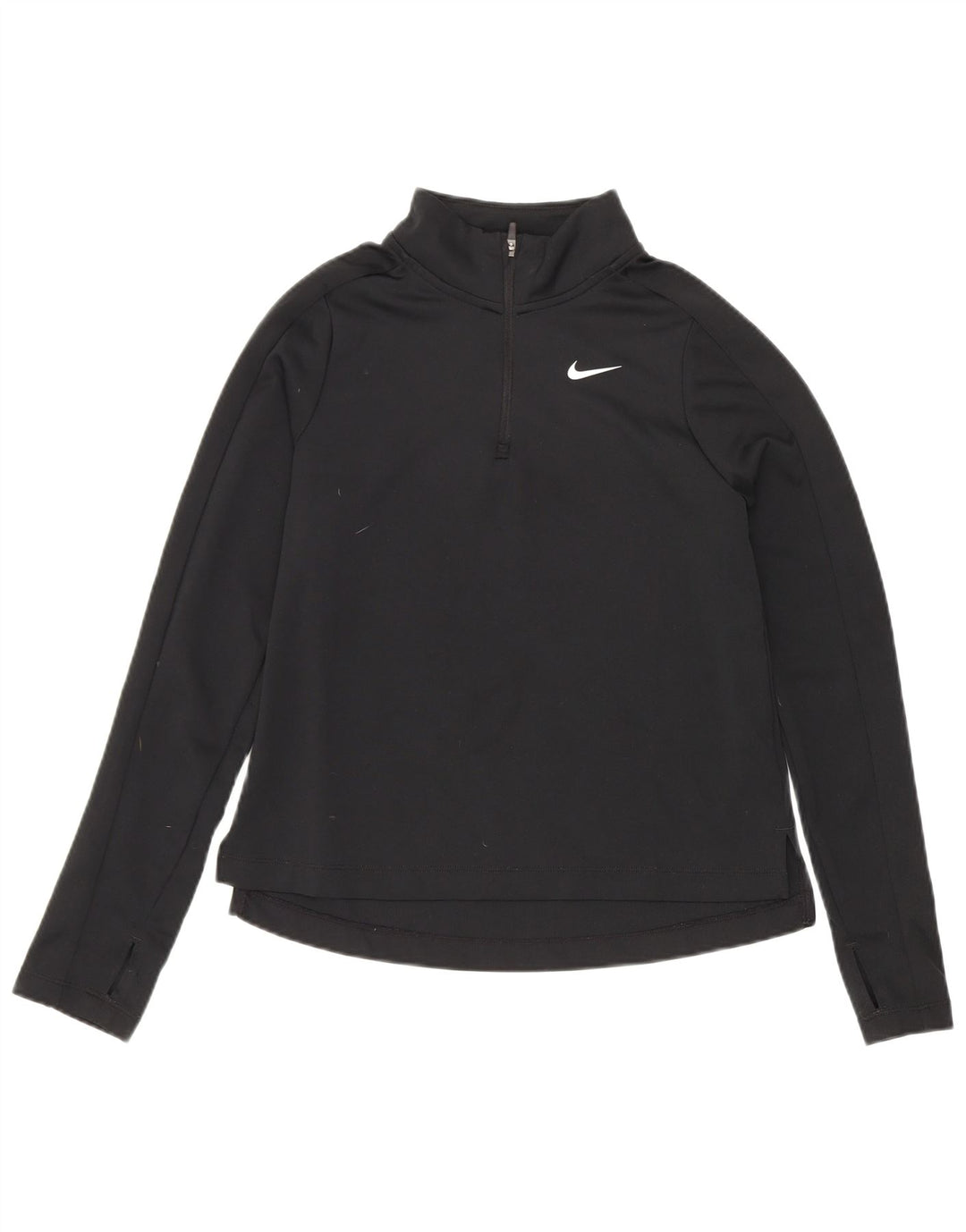 Спортивный костюм-пуловер с воротником на молнии для девочек Nike Dri Fit, средний черный цвет, 10–11 лет