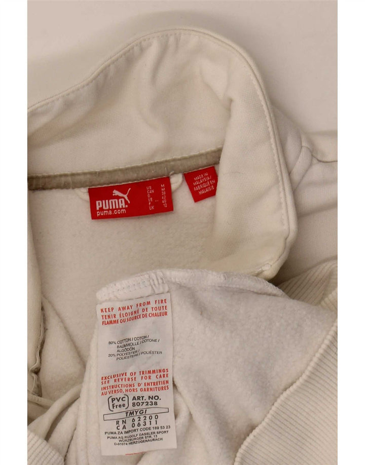 Женский спортивный костюм Puma с рисунком, верхняя куртка UK 12, средний белый хлопок, хлопок