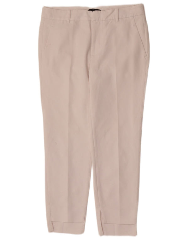 Женские прямые брюки чинос Zara EU 38, маленькие W28 L27, белый хлопок